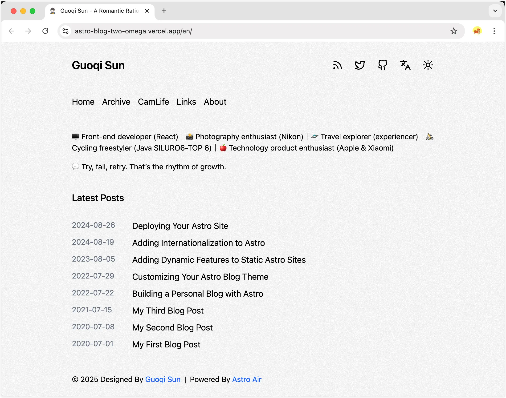Accessing website using Vercel domain
